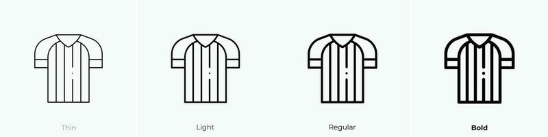 referee jersey icon. Thin, Light, Regular And Bold style design isolated on white background vector