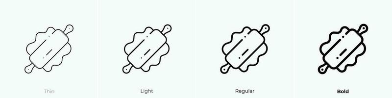 rolling icon. Thin, Light, Regular And Bold style design isolated on white background vector