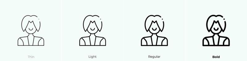 rock star icon. Thin, Light, Regular And Bold style design isolated on white background vector