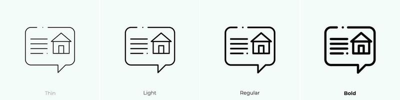 review icon. Thin, Light, Regular And Bold style design isolated on white background vector