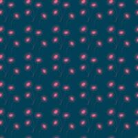 Abstract seamless pattern of glowing neon flowers in trendy bright pink. Abstract backdrop texture vector