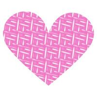 Abstract heart shape with textured interweaving of neon luminous elements in trendy pink shades vector