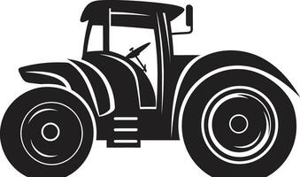 Timeless Tractor Line Art Illustration Vintage Tractor Scene in Monochrome vector