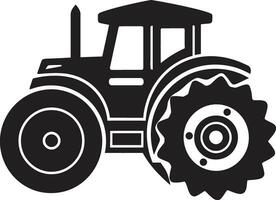 Classic Tractor in Monochrome Rustic Tractor Illustration with Fine Details vector