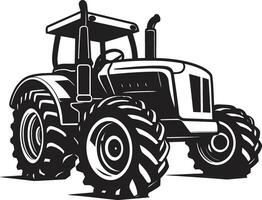 clásico tractor contorno Arte rural tractor silueta en vector