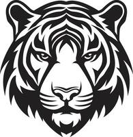 Geometric Tiger Vector Precision Artistry Monochrome Tiger Face in Vector