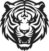 Vector Tiger Collage Abstract Fusion Monochrome Tiger Vector Timeless Simplicity