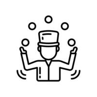 Juggler icon in vector. Illustration vector