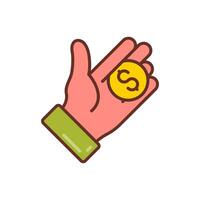 Coin Trick icon in vector. Illustration vector