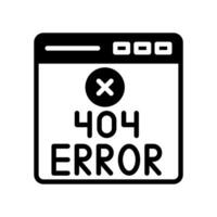 seo error icono en vector. ilustración vector