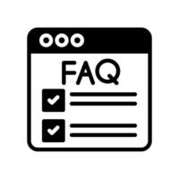 SEO FAQ icon in vector. Illustration vector