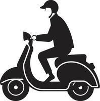 scooter carrera terminar línea Arte scooter alquiler Servicio marca vector