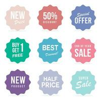 Set of sale badges, tags and labels. Price tags and promotional sale discount. vector