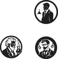 Faces of Science Vector Illustrations of Scientists Vectorized Excellence Scientist Artistry