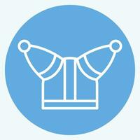 Icon Helmet 3. related to Celtic symbol. blue eyes style. simple design editable. simple illustration vector