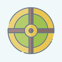 Icon Shield. related to Celtic symbol. doodle style. simple design editable. simple illustration vector