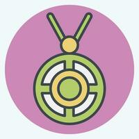 Icon Necklace. related to Celtic symbol. color mate style. simple design editable. simple illustration vector