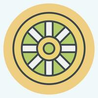 Icon Wheel. related to Celtic symbol. color mate style. simple design editable. simple illustration vector