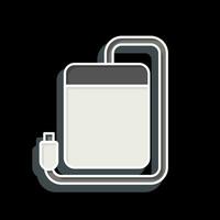 Icon Portable Hdd. related to Computer symbol. glossy style. simple design editable. simple illustration vector