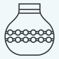 Icon Vase. related to Celtic symbol. line style. simple design editable. simple illustration vector