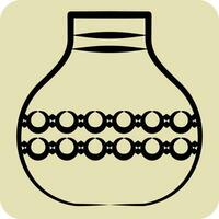 Icon Vase. related to Celtic symbol. hand drawn style. simple design editable. simple illustration vector