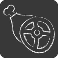 Icon Meat. related to Celtic symbol. chalk Style. simple design editable. simple illustration vector