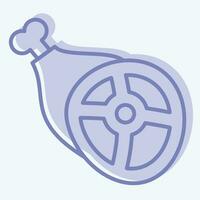 Icon Meat. related to Celtic symbol. two tone style. simple design editable. simple illustration vector