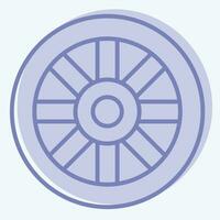 Icon Wheel. related to Celtic symbol. two tone style. simple design editable. simple illustration vector