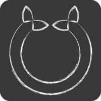 Icon Horseshoe. related to Celtic symbol. chalk Style. simple design editable. simple illustration vector