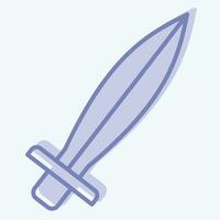 Icon Sword. related to Celtic symbol. two tone style. simple design editable. simple illustration vector