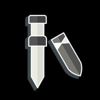 Icon Sword 2. related to Celtic symbol. glossy style. simple design editable. simple illustration vector