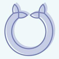 Icon Horseshoe. related to Celtic symbol. two tone style. simple design editable. simple illustration vector