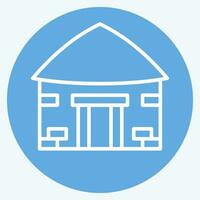 Icon House. related to Celtic symbol. blue eyes style. simple design editable. simple illustration vector