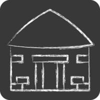 Icon House. related to Celtic symbol. chalk Style. simple design editable. simple illustration vector