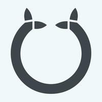 Icon Horseshoe. related to Celtic symbol. glyph style. simple design editable. simple illustration vector