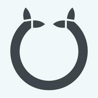 Icon Horseshoe. related to Celtic symbol. glyph style. simple design editable. simple illustration vector