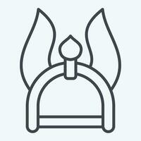Icon Helmet 2. related to Celtic symbol. line style. simple design editable. simple illustration vector