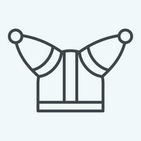 Icon Helmet 3. related to Celtic symbol. line style. simple design editable. simple illustration vector