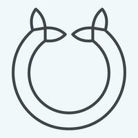 Icon Horseshoe. related to Celtic symbol. line style. simple design editable. simple illustration vector