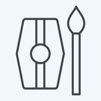 Icon Weapon 2. related to Celtic symbol. line style. simple design editable. simple illustration vector