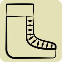 Icon Shoes. related to Celtic symbol. hand drawn style. simple design editable. simple illustration vector