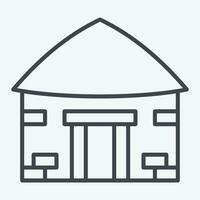 Icon House. related to Celtic symbol. line style. simple design editable. simple illustration vector