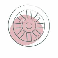 Icon Wheel. related to Celtic symbol. Color Spot Style. simple design editable. simple illustration vector