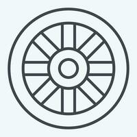 Icon Wheel. related to Celtic symbol. line style. simple design editable. simple illustration vector