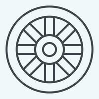 Icon Wheel. related to Celtic symbol. line style. simple design editable. simple illustration vector