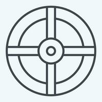 Icon Shield. related to Celtic symbol. line style. simple design editable. simple illustration vector
