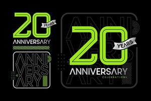 20 years anniversary font. for vector typography, automotive, merchandise, sport font, wedding, greeting card, and invitation