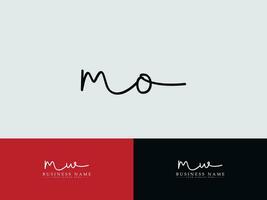 Stylish Mo Signature Letter Logo, Modern MO Logo Icon For Business vector