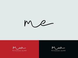Stylish Me Signature Letter Logo, Modern ME Logo Icon For Business vector