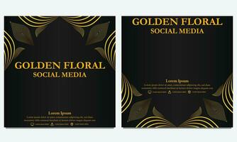 luxury floral social media template. suitable for social media post, web banner, cover and card vector